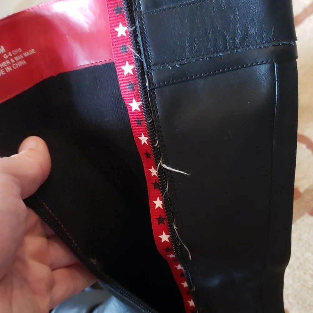 Tommy hilfiger black boots stars